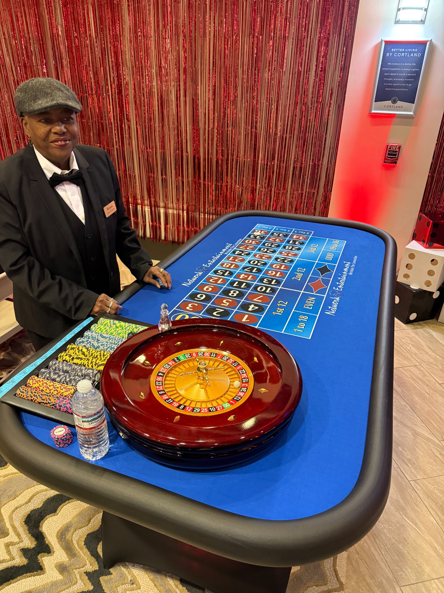 Professional roulette dealer